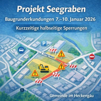 Seegraben-Projekt: Baugrunderkundungen mit Verkehrseinschränkungen
